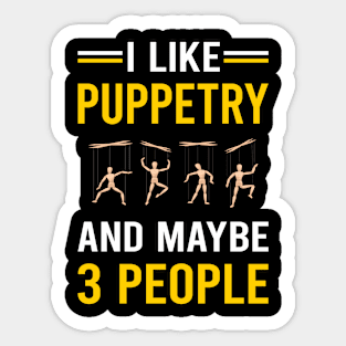 3 People Puppetry Puppet Puppets Sticker